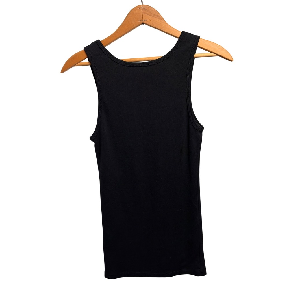 Dixxon‎ Tank Top Women's M Black Graphic Dog Lover Ribbed Sleeveless Scoop Neck - Picture 6 of 7